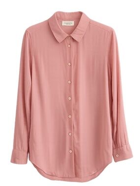 Equipment Femme Blush Pink 100% Silk Button Up Blouse Small